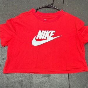 Nike Bright Red Cropped Tee